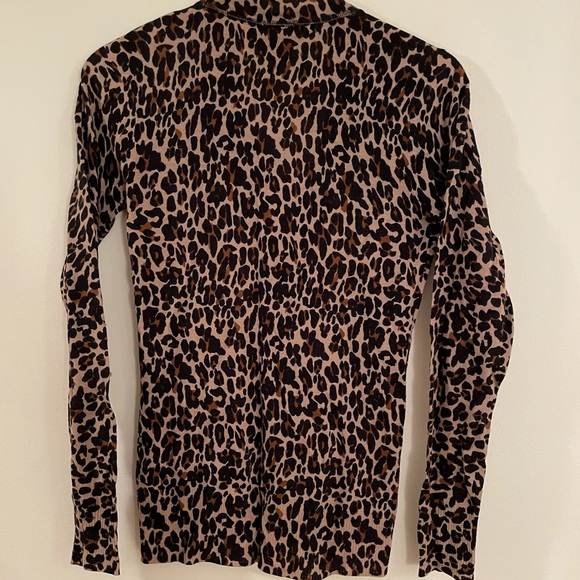 Tory Burch leopard print Cardigan XS/S, gentle used. - Picture 3 of 4